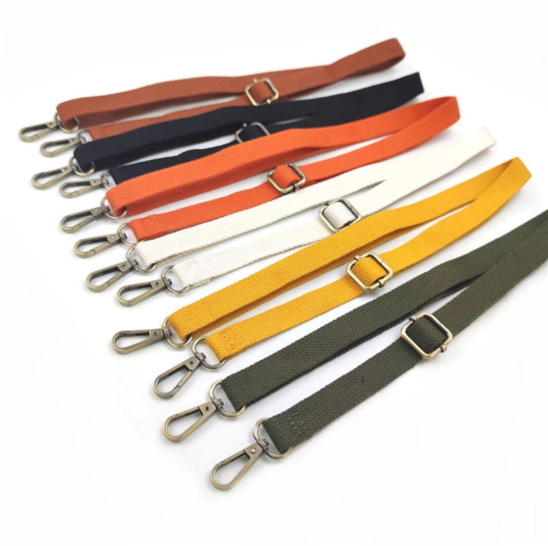 

Meetee BF017 130cm Colour Thick Cotton Canvas Webbing Bag Adjustable Shoulder Strap Chain Buckle DIY Package Bag Part Accessory