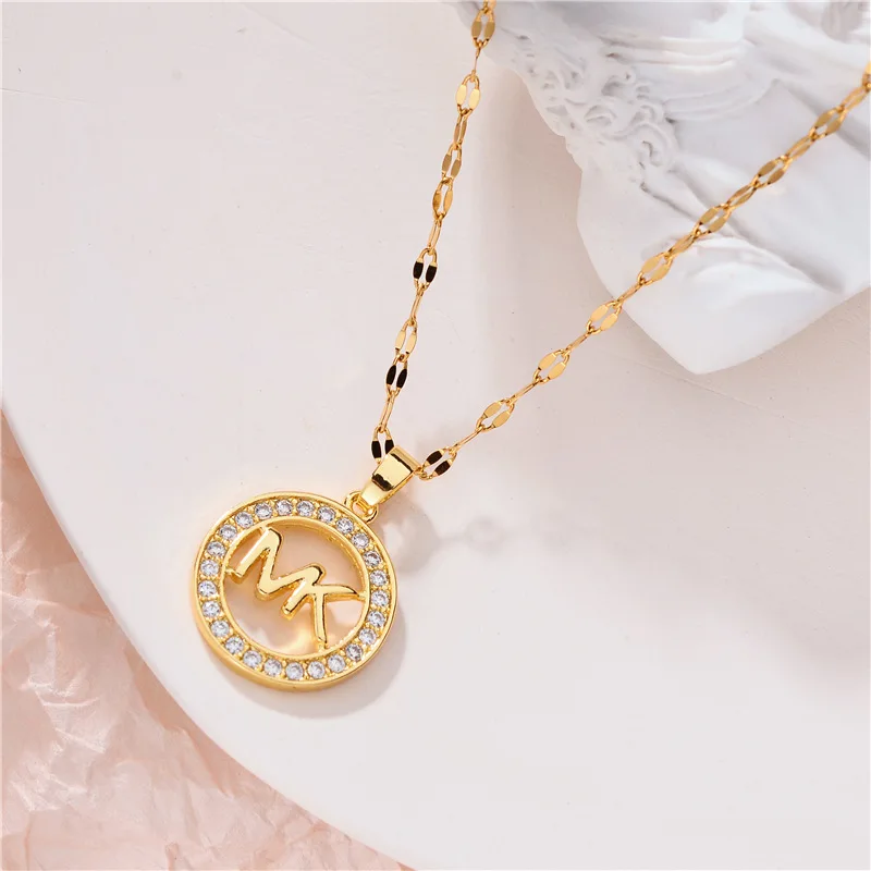 

2021 New Arrival Hot Selling Gold Plated Titanium Jewelry Brand Dainty Minimalistic Pendant Necklace