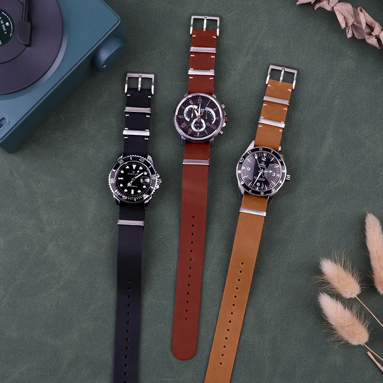 

Genuine Crazy Horse Watch Watch Straps 18mm 20mm 22mm 24mm Mens Vintage Leather Band Watch Leather Strap custom 19mm 21mm