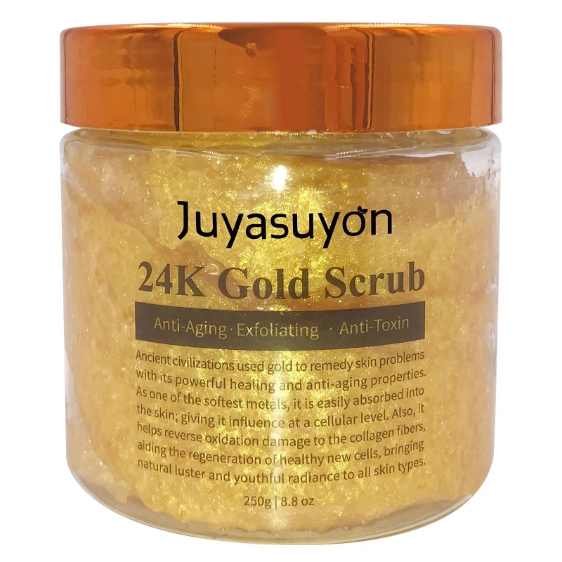 

Skin Beauty Care 250g Cosmetics Shea Butter Moisturizing Skin Firming 24K Gold Body Scrub
