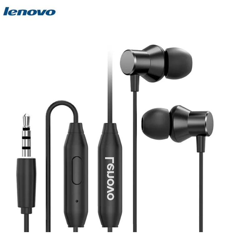 

In Stock Original Lenovo HF130 High Sound Quality Noise Cancelling In-Ear Wired Control Earphone, Black/red/white