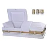 Cheap steel casket spain coffin solid cherry