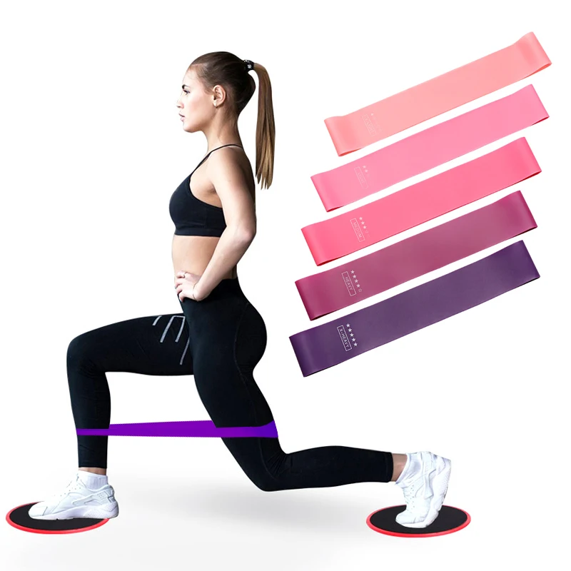 

Promotional Various Durable Using Core Slider With Mini 5 pcs mini resistance yoga band