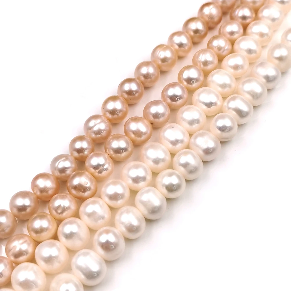 High Quality Cultured Natural Real Freshwater Pearl Loose Strands String Beads 8mm Round Fresh Water Pearl for Jewelry Making