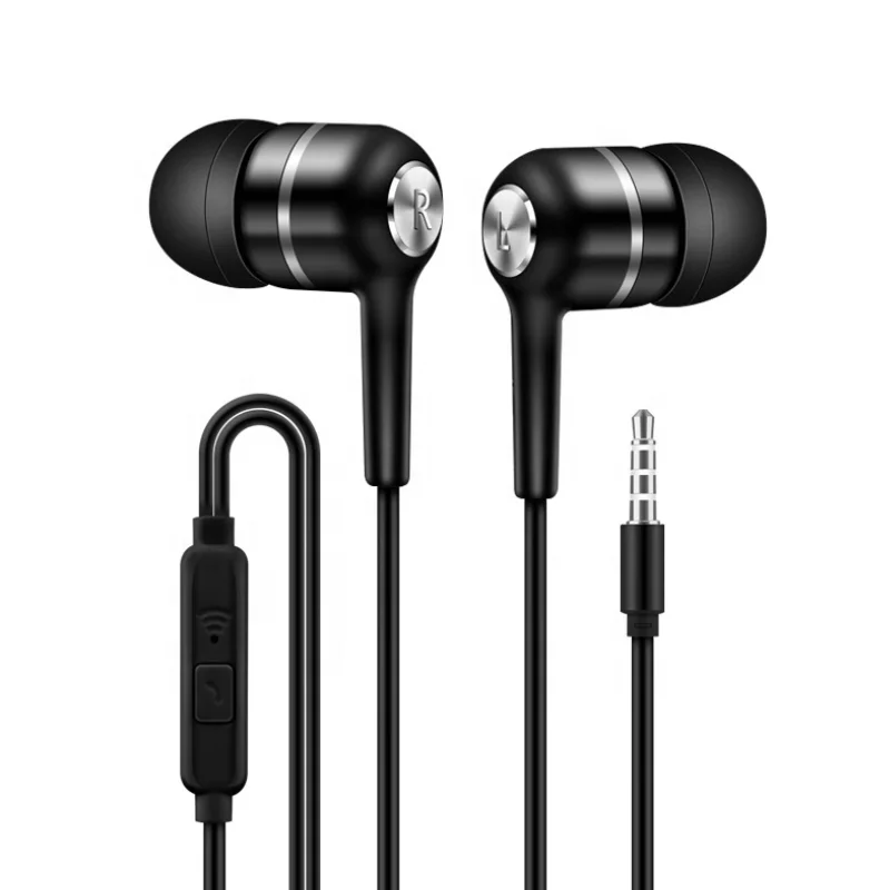 

WITNUT earphones Wired Earphone Headset Headphone 3.5Mm With Mic For phone, Black