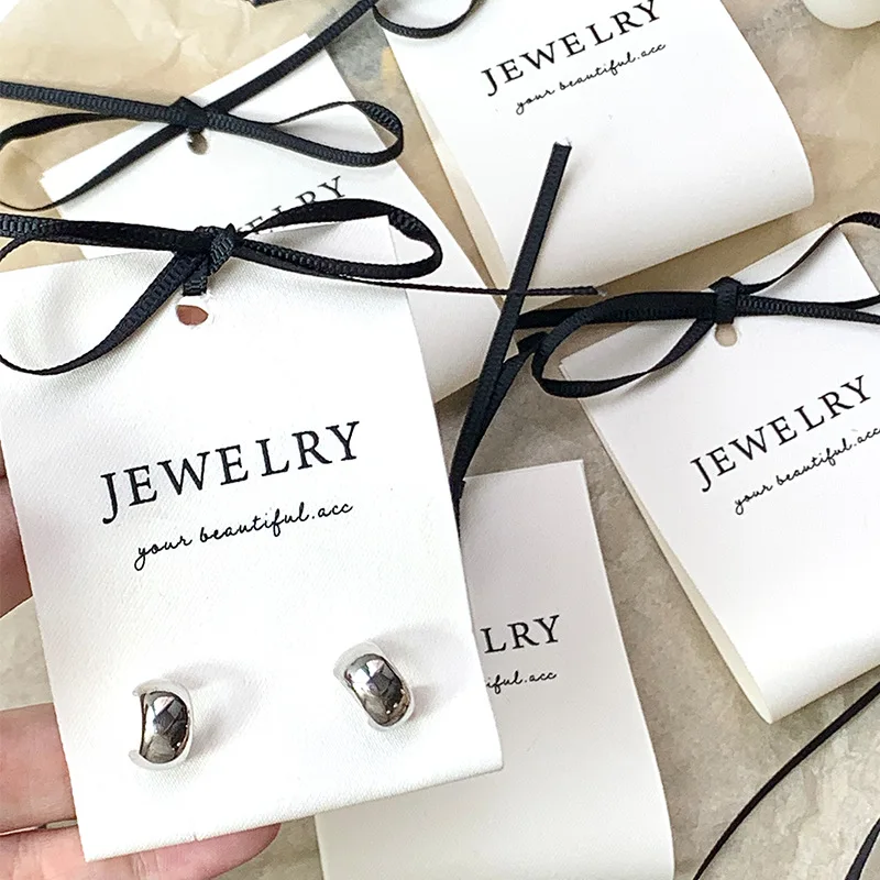 Premium black jewelry display fabric earrings cardboard earrings necklace jewelry card packaging wholesale