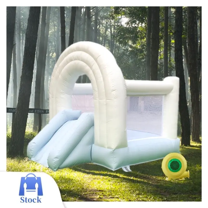 

Kids Rainbow Gate bouncy castle white New Arrivals Toddle Bounce House White Bounce House Slide For indoor/outdoor