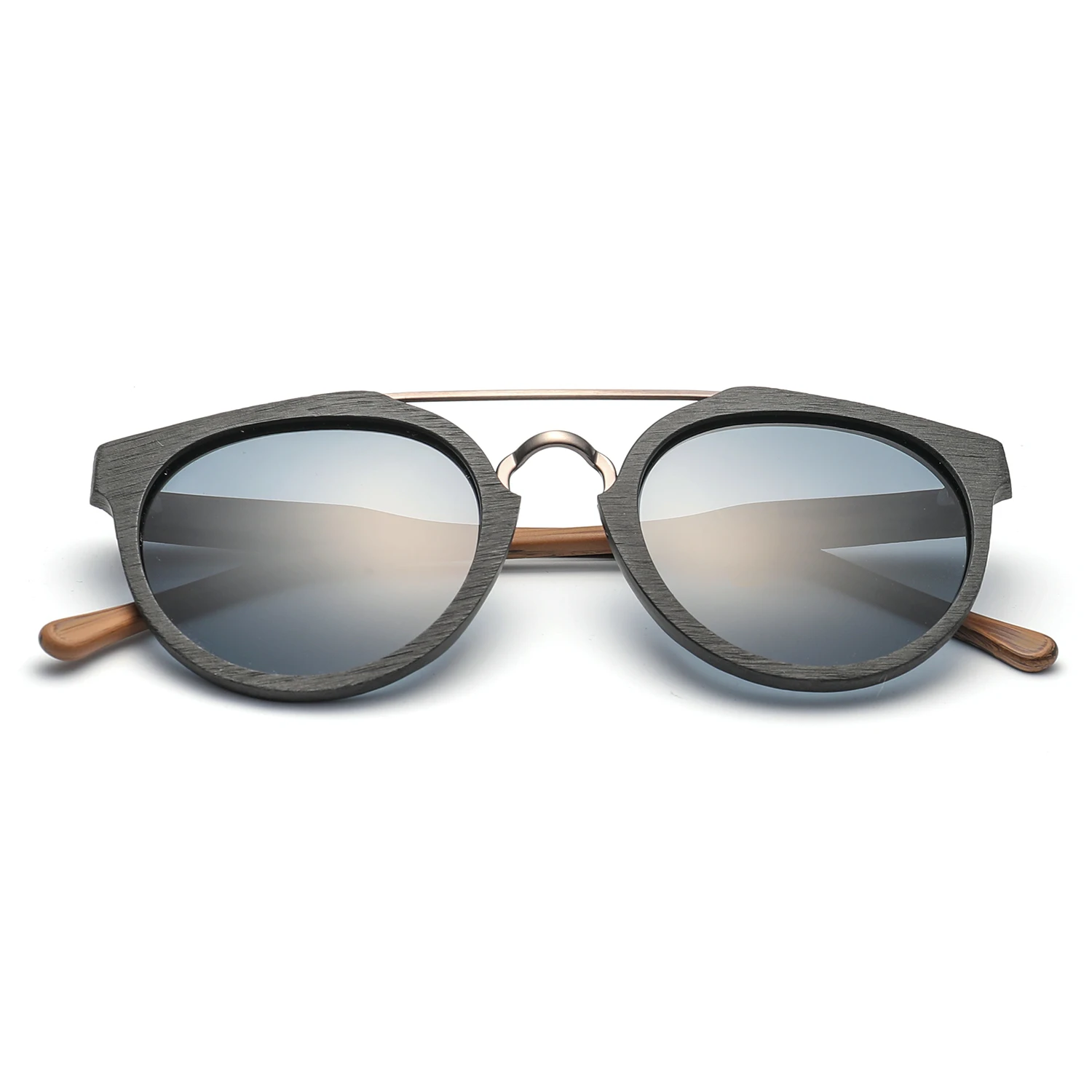 

2020 Newest UV400 Vintage Retro Brand Designer Shades Free Custom logo Acetate Round Wood Polarized Sunglasses