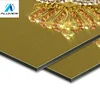 alucobond outside/inside wall cladding anodized gold mirror finish acp/acm/aluminum composite panel