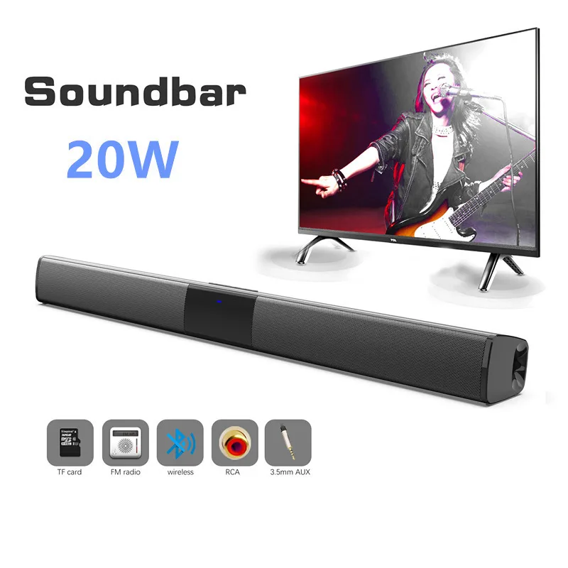 

Soundbar Speakers 5W*4 Woofer Speaker With AUX/BT/FM/TF Wireless Audio Home Theatre System Speaker