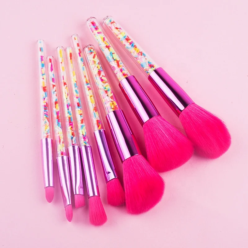 

wholesale makeup brushes custom logo make up makeup brush set private label mini sprinkle pink makeup brushes for make up