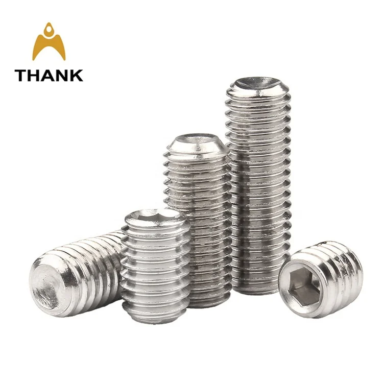 
DIN916 stainless steel 304 Hex socket grub screw cup point set screws M5 - M24 