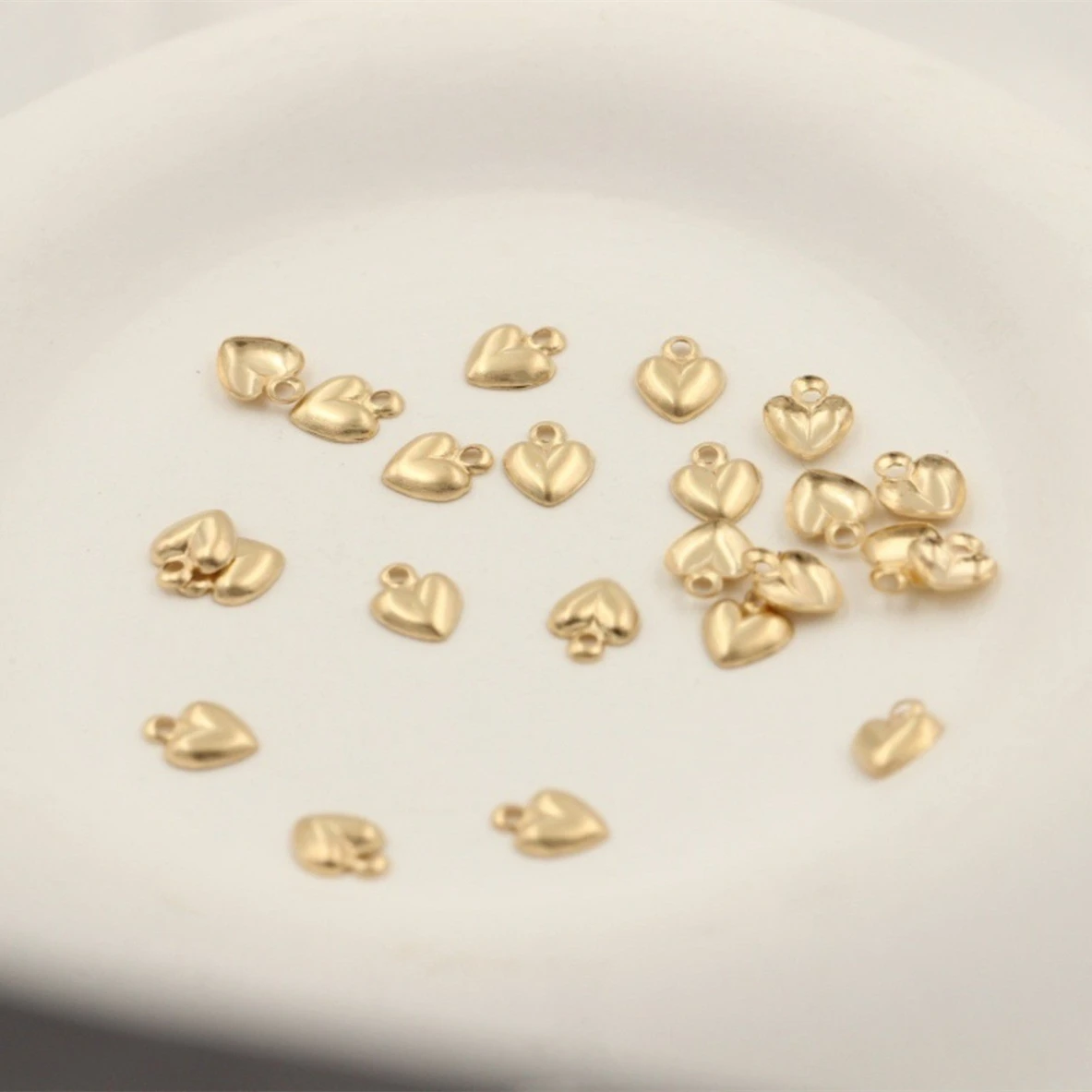Tiny Heart Charm Real Gold Filled for Permanent Jewelry Making