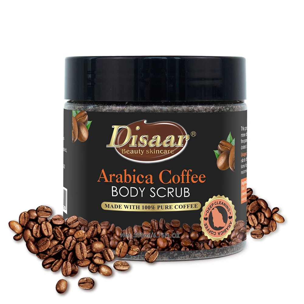 

Disaar Private Label Hydrating Remove Dead Skin Restore Elasticity Deep Cleaning 100% Pure Arabica Coffee Body Scrub