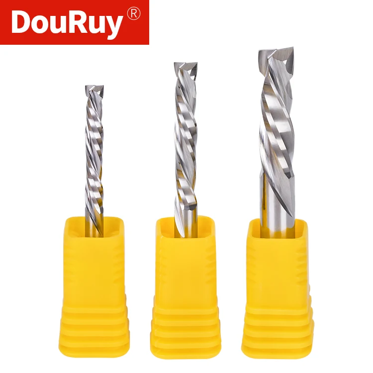 

DouRuy 3A Two Flute Compression Up/Down Cut Spiral Router Bit CNC Solid Carbide End Mill