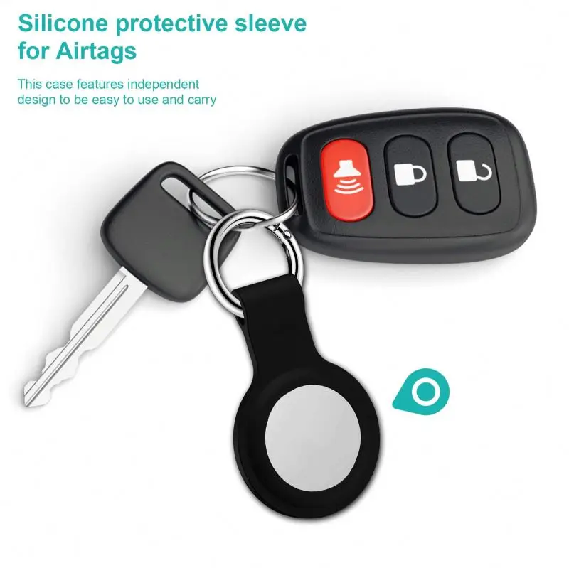 

Cover cases airtag protect with keyring, 8 colors