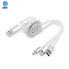 Logo Customized Multi Usb Charger Cable Retractable 3 In 1 Multiple Charging Cable