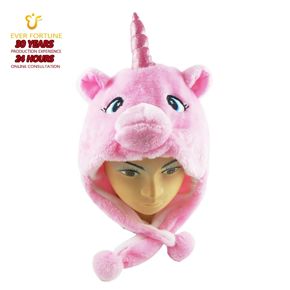 plush unicorn hat