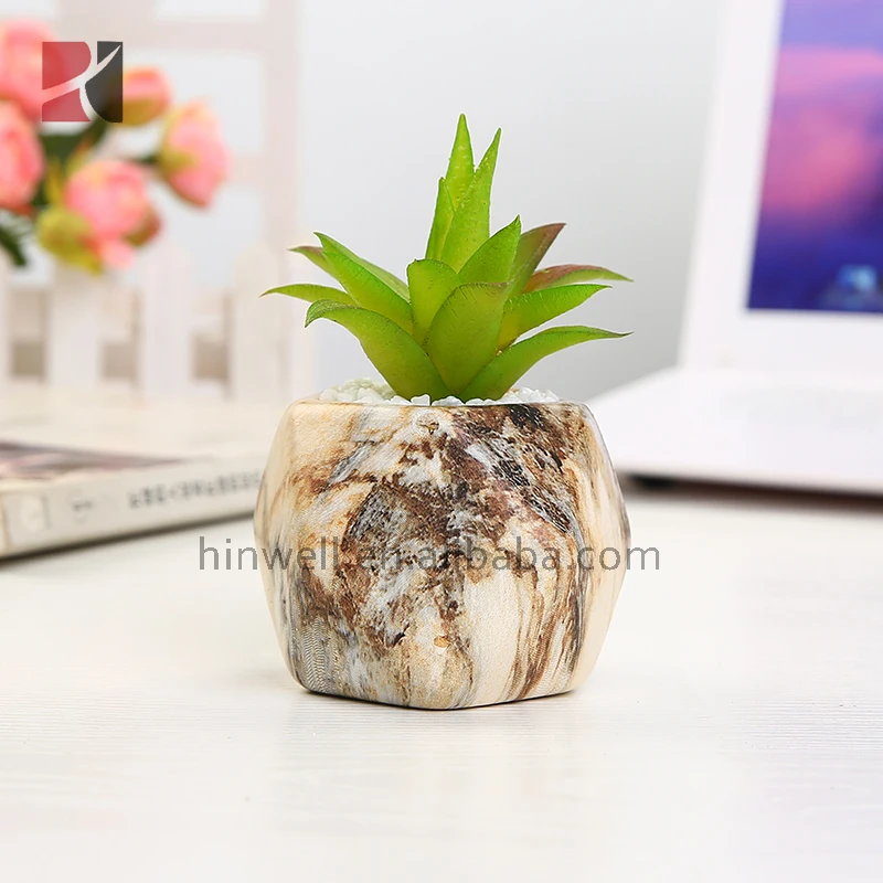 
Wholesale Mini Geometric Succulent Plant Pots Ceramic Small Flower Planter pot with Drainage Hole 