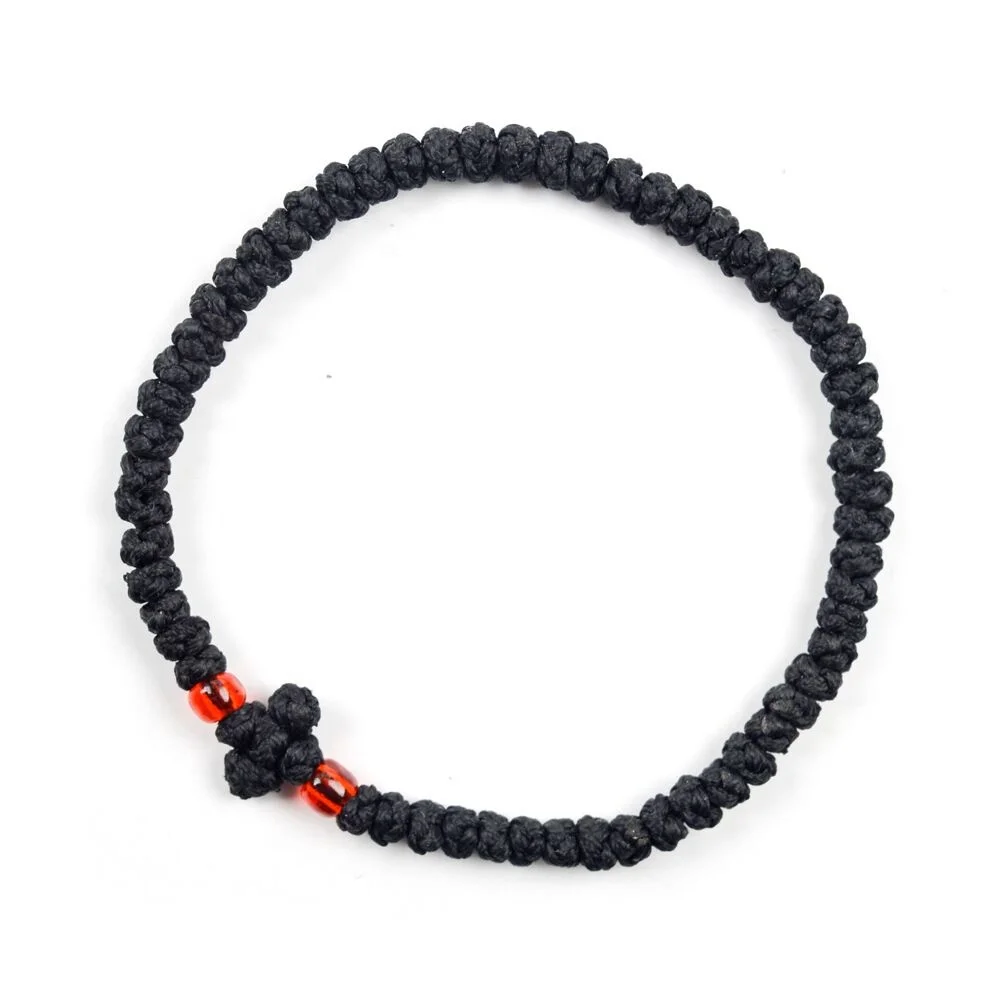 

Hand-woven adjustable colorful religious orthodox prayer rope bracelet, Picture