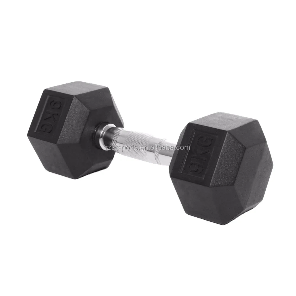 

Whosale small MOQ cheap free weights sale fitness hex black rubber Plastic coated mancuerna dumbbells dumbbell set
