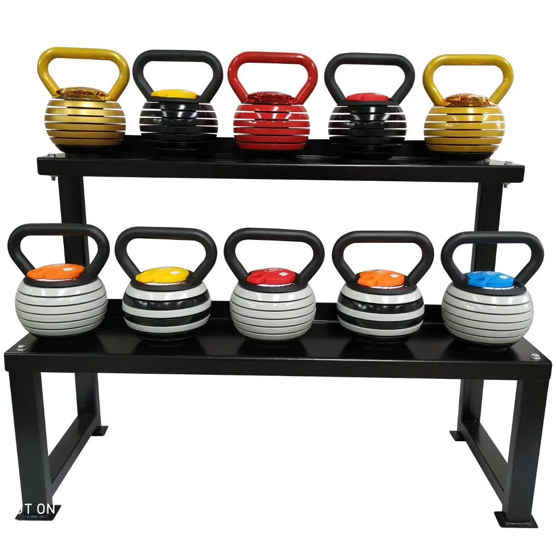 

High Quality 20 LB 40 LB Cast Iron Adjustable Kettlebell With Customized Logo And Color, Red blue