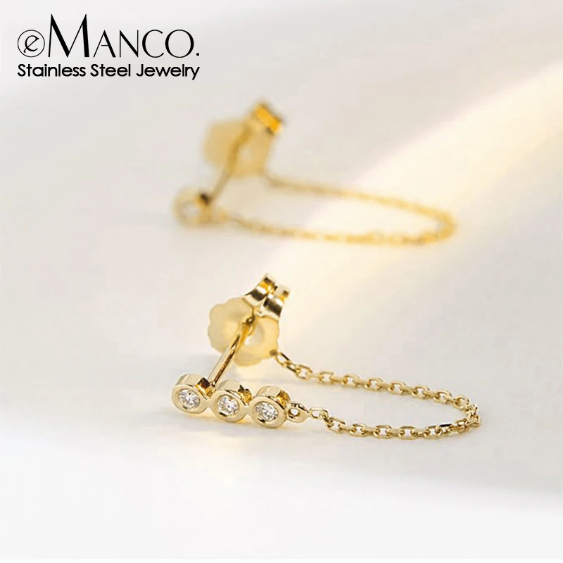 EManco Korean Fashion Zircon Drop Earrings Women Party Accessories Factory