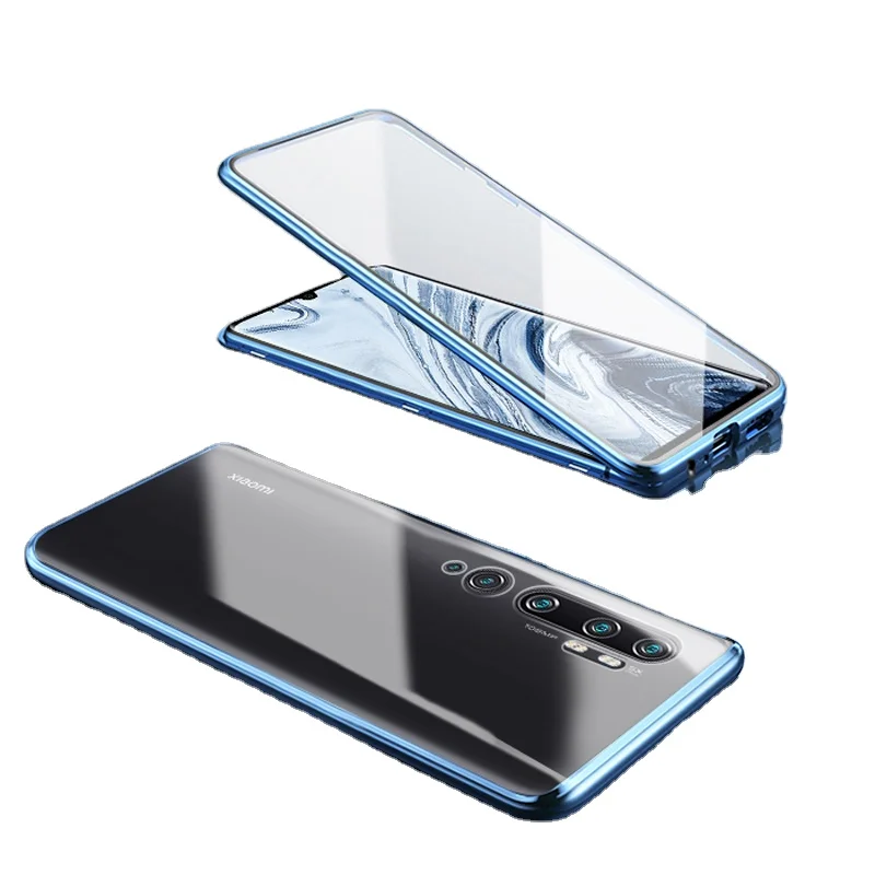 

360 Double Sided Glass Case For Xiaomi MI Note 10 9T CC9 Pro 9 lite Redmi Note 8t 8 7 Pro 8a K30 K20 Magnetic Metal Back Cover