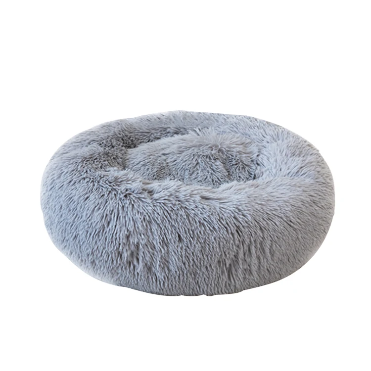 

Amazon Hot Selling Anti-Slip Doughnut Dog Pet Bed Soft Plush Warm Comfortable Dog Cat Resting Beds