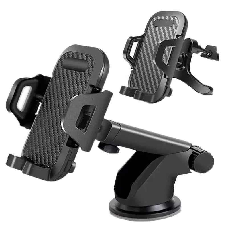 

LOVY OEM Hot Sale One Touch Retractable Car Mount Phone Holder with Suction Cup Universal For Smartphones