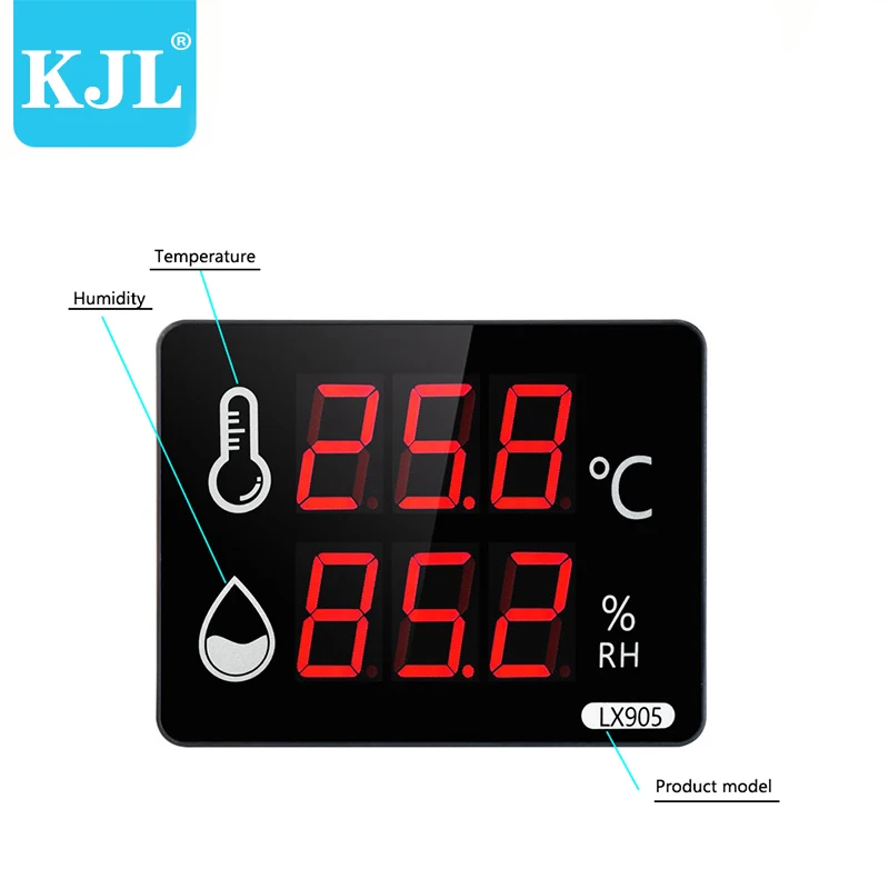 
Metal high temperature resistance humidity and temp extermal sensor with display 2020 hygrometer 