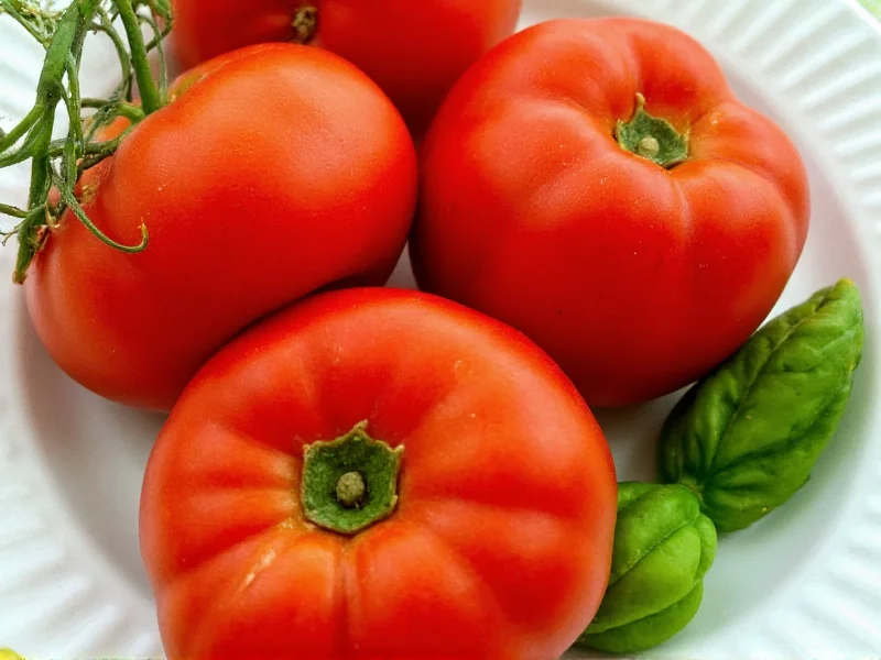 Fresh tomatoes and herbs for homemade lasagna sauce