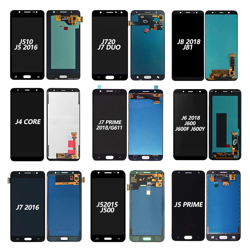 

Mobile phone lcds For Samsung J2 J3 J4 J5 J6 J7 J8 Lcd For Samsung J510 J720 J727 J500 Screen Display, Black