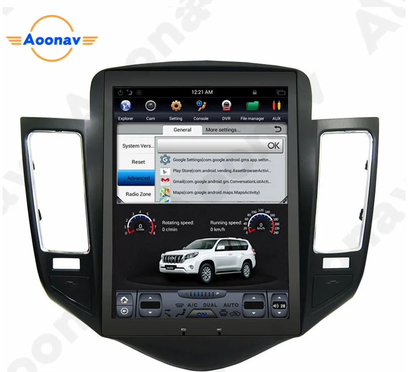 

AOONAV vertical large screen double din 10.4 inch android 9.0 car PX6 DSP For Chevrolet Cruze 2009+ support GPS navigation