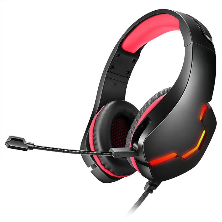 

Factory price J10 LED Esports gaming headset noise cancelling microphone Low delay sound gaming headphone for PS5/PC/Xbox
