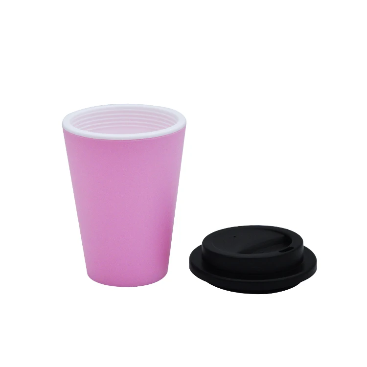 

Eco Friendly Customized Printing Bamboo Fiber Coffee Cup To Go Coffee Mug With Lid and Sleeve