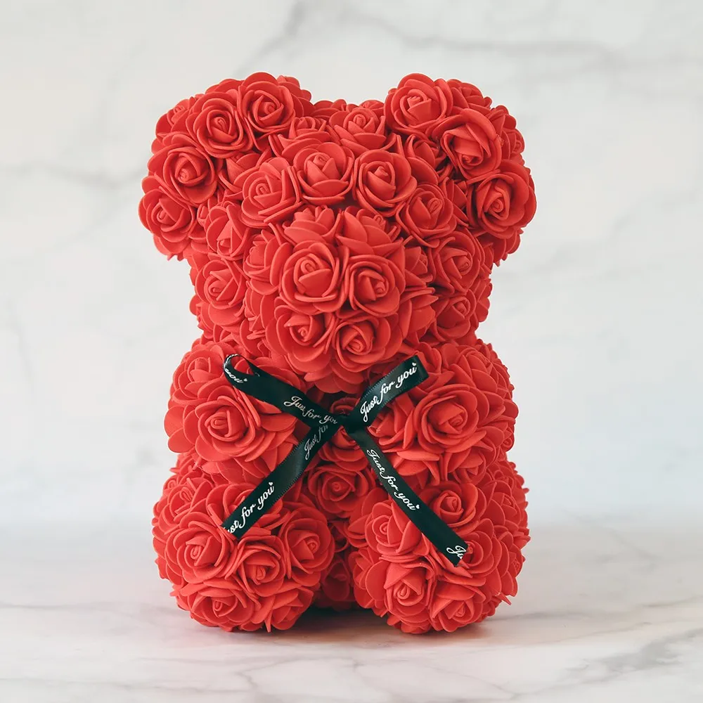 valentines flower bear