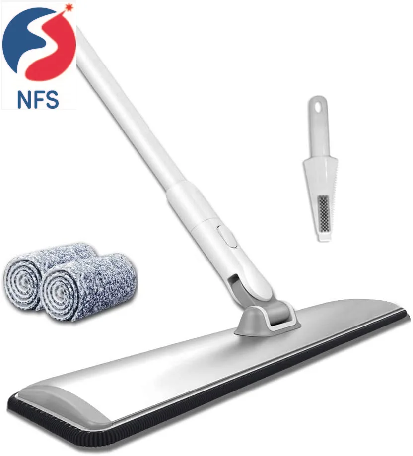 

Finesource Long Adjustable Stainless Steel Handle Microfiber Mop Floor Cleaning Hardwood Dust Mop, Gray