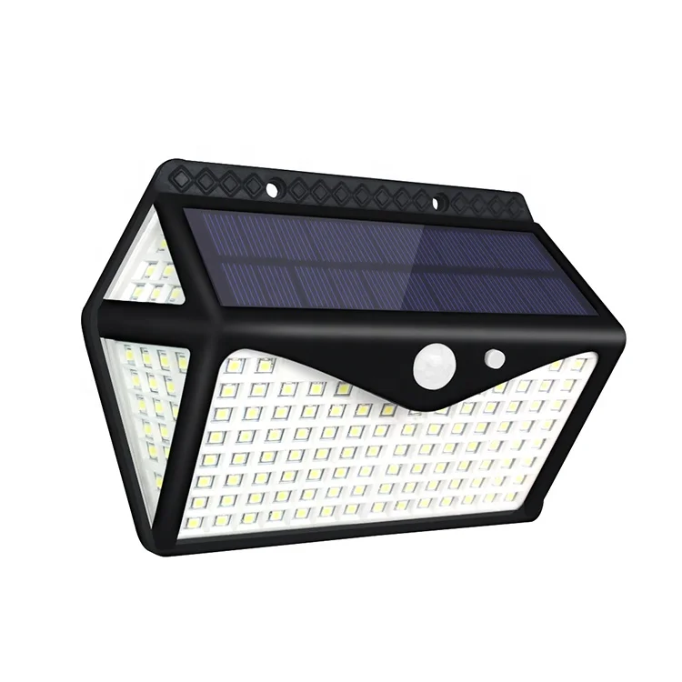 DIFUL Solar Light Home Wall LED Outdoor 140 Led Garden IP65 High Quality Motion Sensor LED Wall Street Solar Power Lights