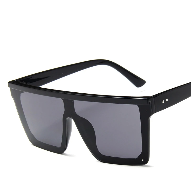 

Lbashades Large Frame Personality Man Sunglasses One-piece Retro Oversized Black Frame Gradient Lens Women Glasses