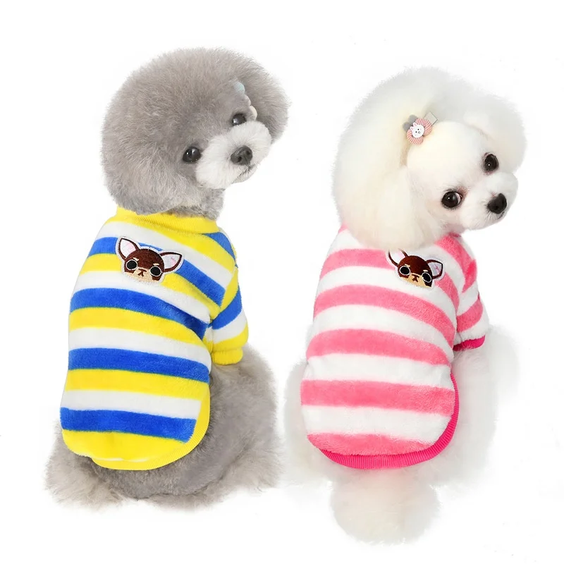 

Dog clothing winter new pet clothing cat small dog pet color striped sweater wholesale