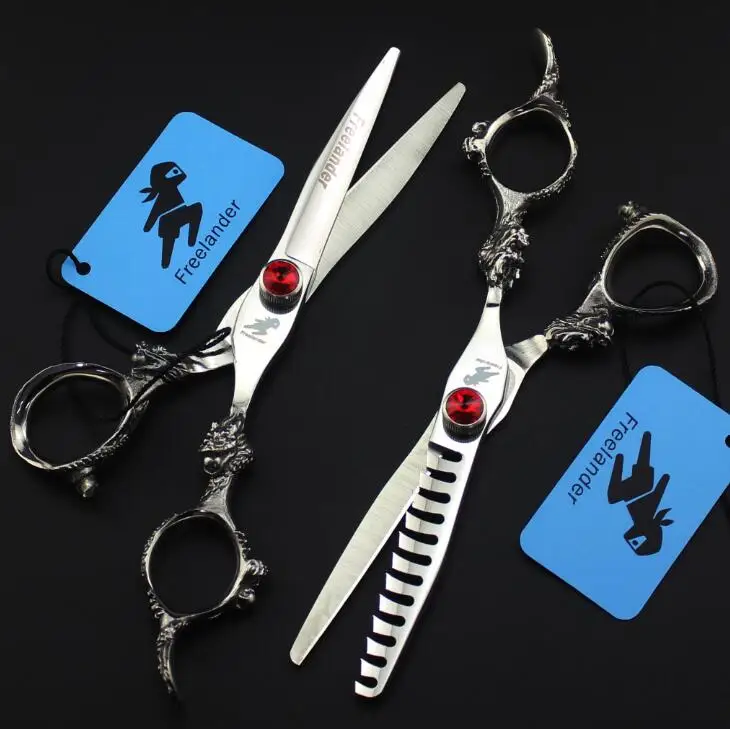 

free shipping 440C Stainless Steel Hair Thinning Scissors Beauty Barber Hairdressing Scissors