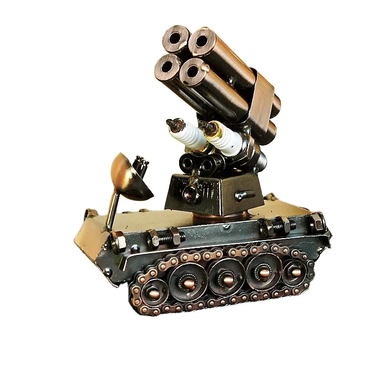 Best Selling Diecast Toy Tank Model Metal Crafts Antique Four Gun Cannon Model For Kids