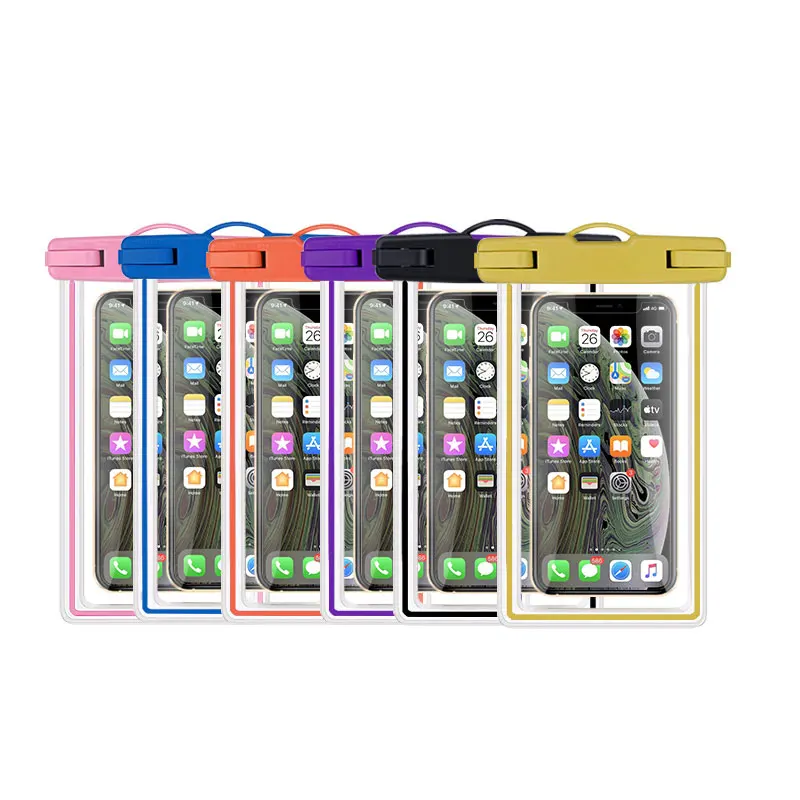 

2021 New Product Clear PVC Fluorescence Universal Waterproof Bag For Smartphone With Good Design, Customizable