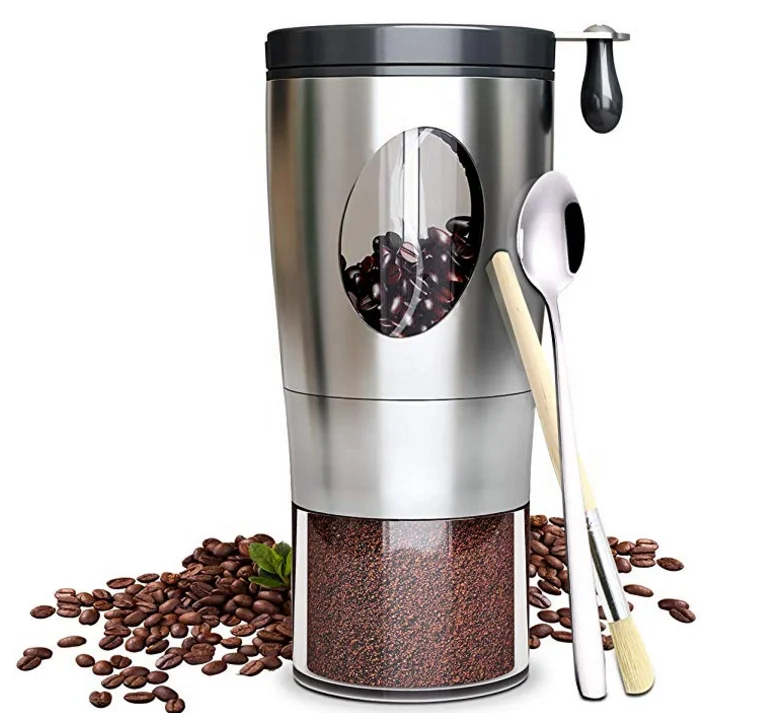 

Amazon available stock Stainless steel Manual hand coffee grinder stainless steel burr commercial/coffee makers/coffee mill