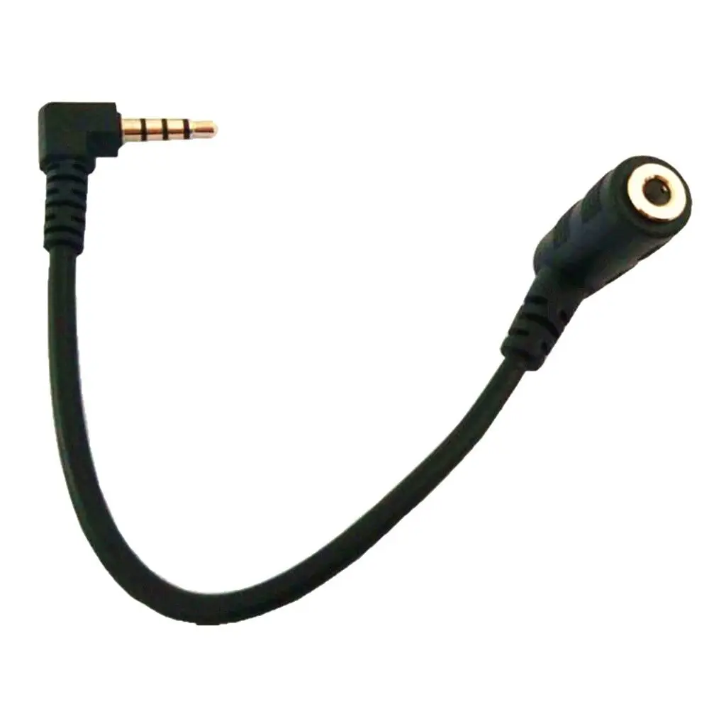 

both 90 degree 6 inch 4-Pole 3.5mm Male Right Angle to 3.5mm Female Stereo Audio Cable