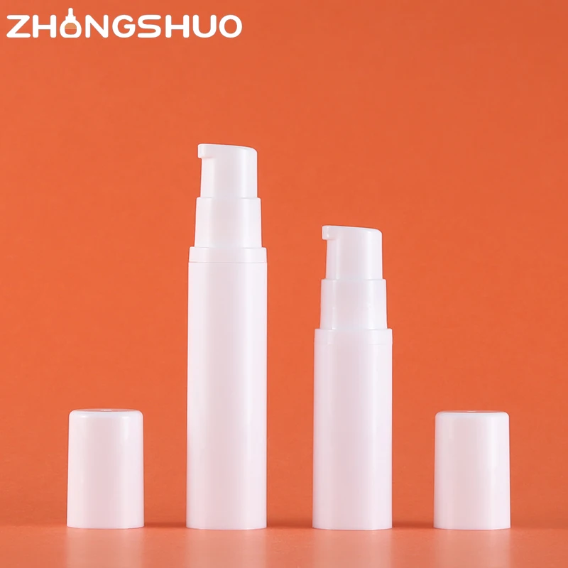 

5ml 10ml mini spray pump bottle white airless bottle 10 ml white lotion eye cream airless pump bottle 5 ml