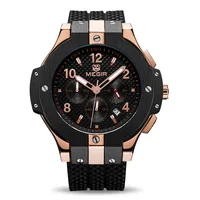 

MEGIR 2050 Chronograph Sport Watch Men Creative Big Dial Army Military Quartz Watches