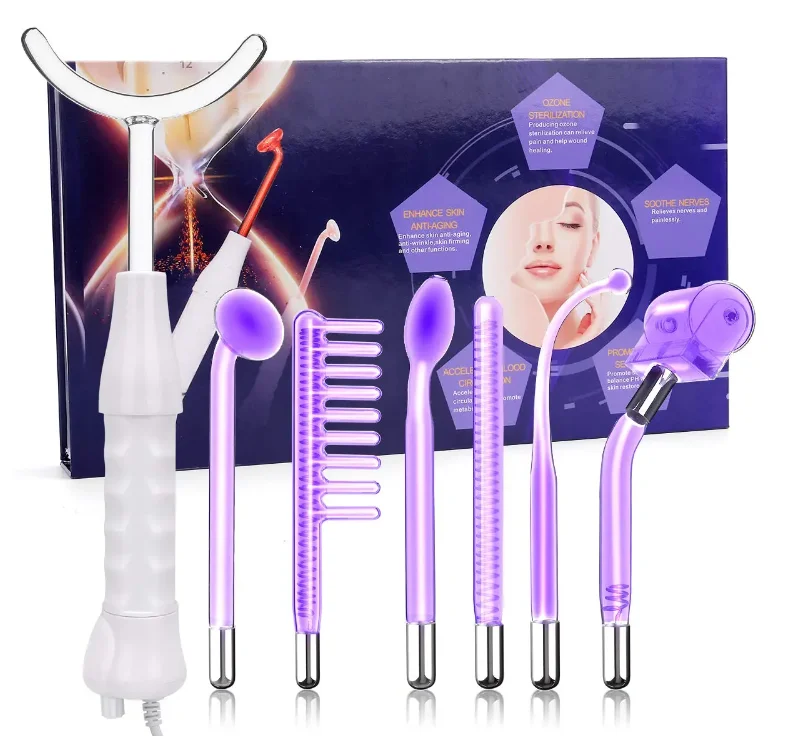 

Bowket 7in1 Neon & Argon Wand handheld high frequency facial wand machine