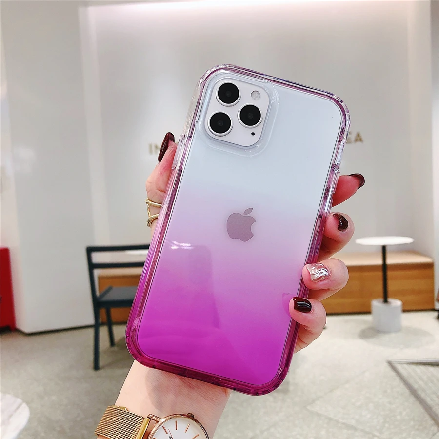 

Fashion Ombre transparent tpu soft phone case cell phone case for iphone 12